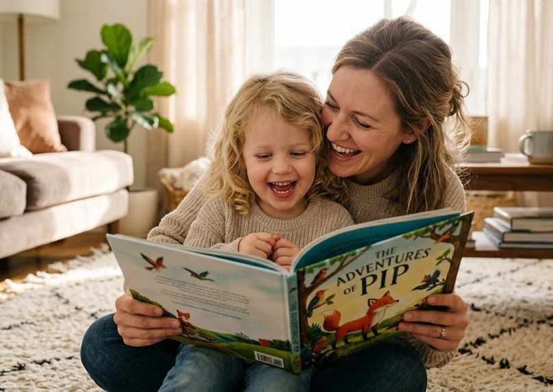 Mother and daughter solving clever riddles together at home