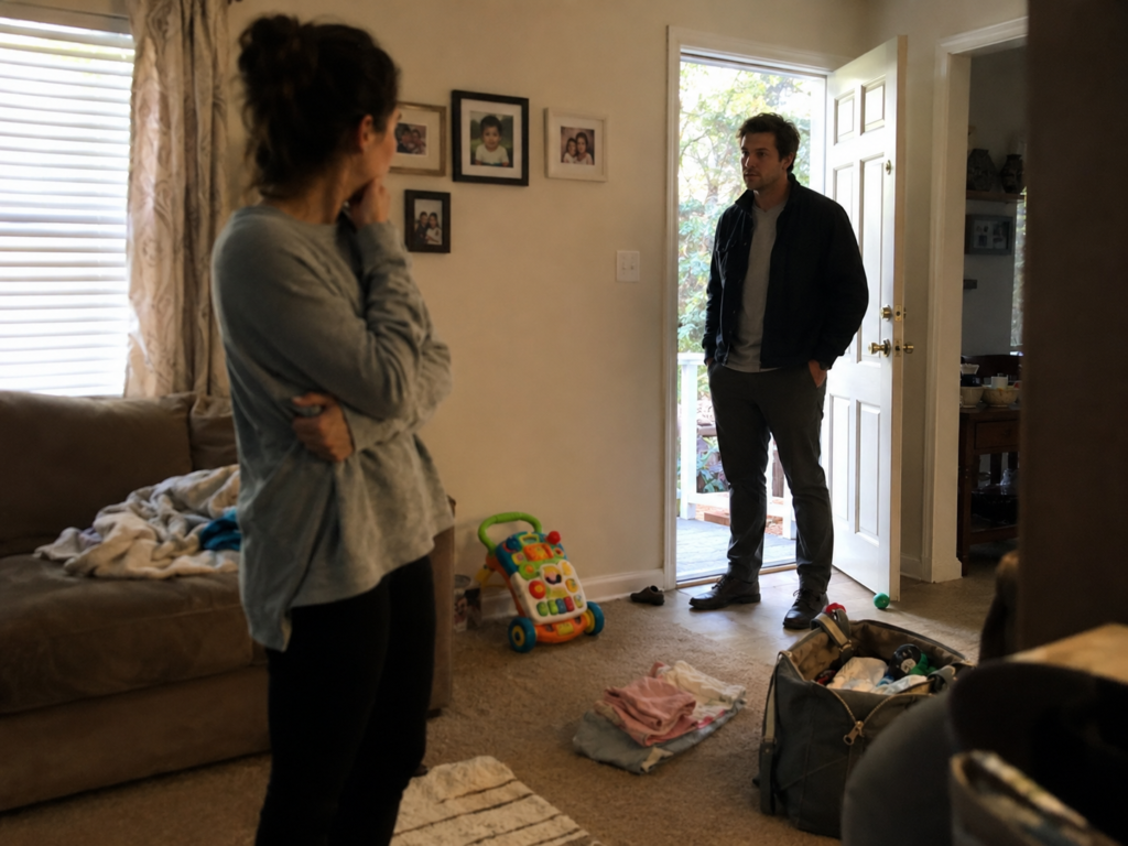 A single mother of three facing her former husband after giving him a second chance.