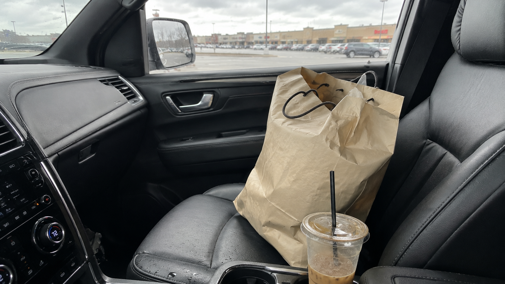 Boutique shopping bag after husband loaned money to ex