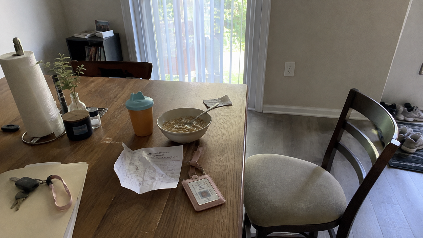 An ordinary morning table reflecting quiet walking away from marriage